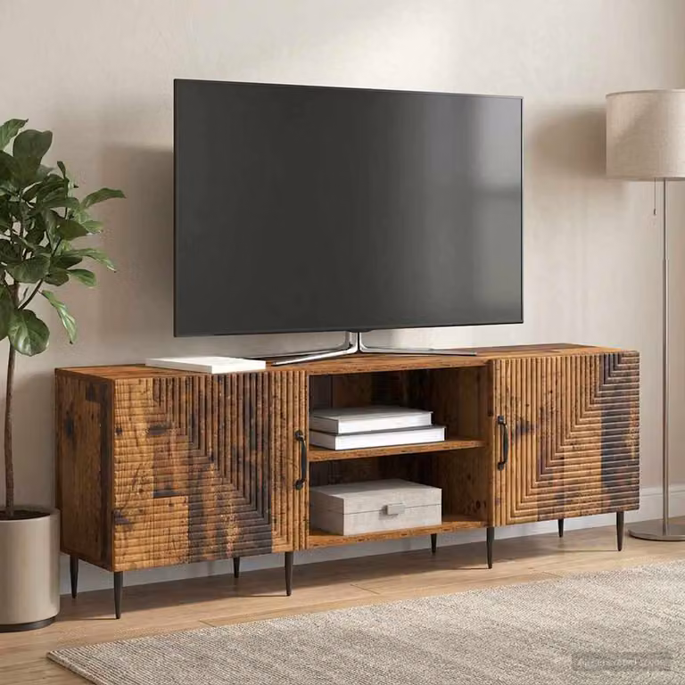 Mobile TV vidaXL in stile vintage color marrone con finitura opaca, L/P/H: 150 x 31 x 50 cm