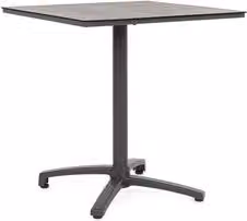 Tavolo da esterno pieghevole Bizzotto CLARET in HPL Antracite L: 70 cm, P: 70 cm, H: 74 cm