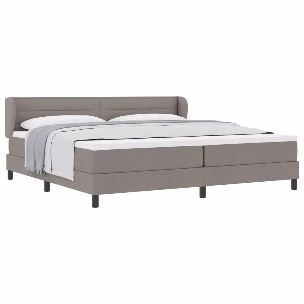 Letto a molle con testiera Talpa vidaXL in tessuto beige o grigio L/P/H: 200 x 200 x 28 cm – 2