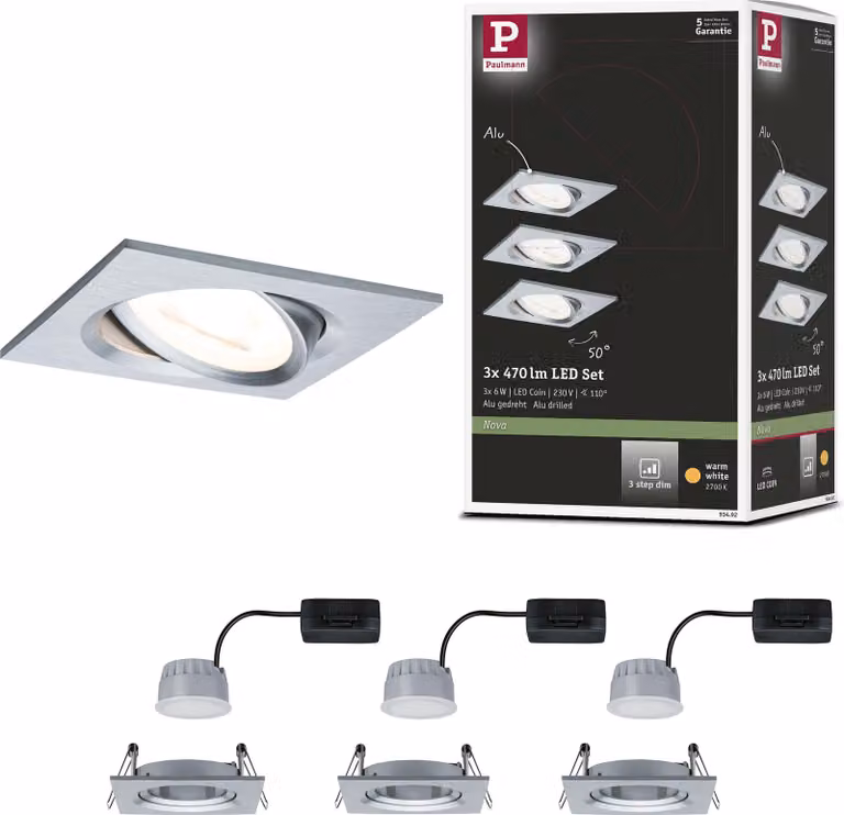 Paulmann Luce da incasso LED Nova basic set orientabile