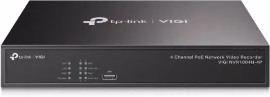 Videoregistratore di rete NVR TP-Link VIGI NVR1004H-4P nero con porte Ethernet/LAN, HDMI e USB-A – 1