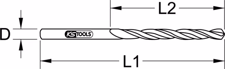 KS TOOLS BERYLLIUMplus Trapano elicoidale Ø 9 mm - 962.9609