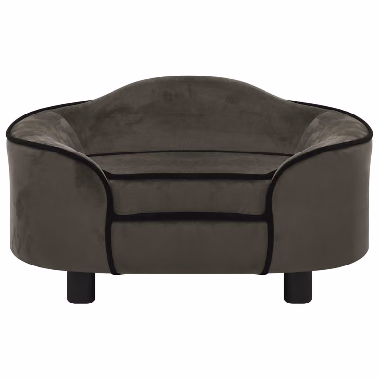 Divano per Cani Grigio Scuro 67x47x36 cm in Peluche