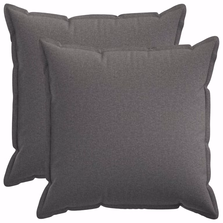 vidaXL Federa 2 pcs HOUTEN Grigio Chiaro 55 x 55 cm Lino