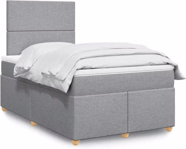 Letto Ibrido Moderno vidaXL con Materasso Grigio e Bianco L/P/H: 120 x 200 cm