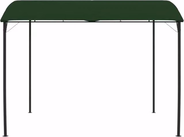 Gazebo | Pergolato 3 x 3 x 2,55 m Verde Tessuto e Alluminio 180 gsm