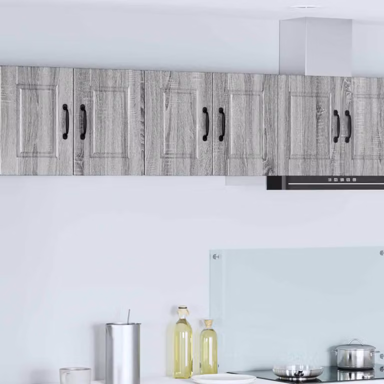 Armadietto a muro vidaXL PORTO Grigio Sonoma con ante a battente e ripiani interni L/P/H: 60 x 31 x 40 cm