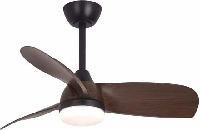 LÚZETE - VENTILATORE DA SOFFITTO CON LUCE 17W MOTORE DC SIERRA COLORE NOCE Ø 91,4 CM