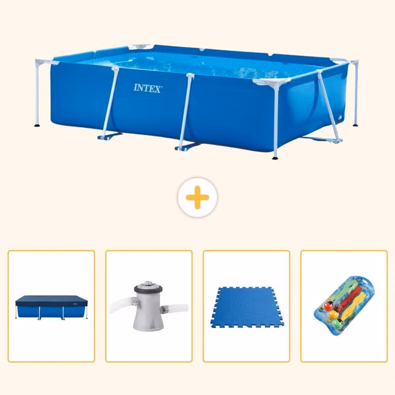 Piscina fuori terra rettangolare - 260x160x65 cm - composta da 5 elementi