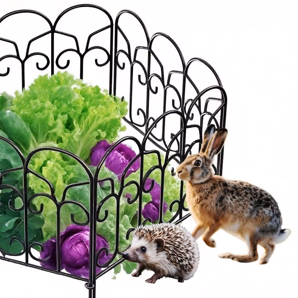 Recinzione decorativa, cancello da giardino in metallo, 46 x 230 cm