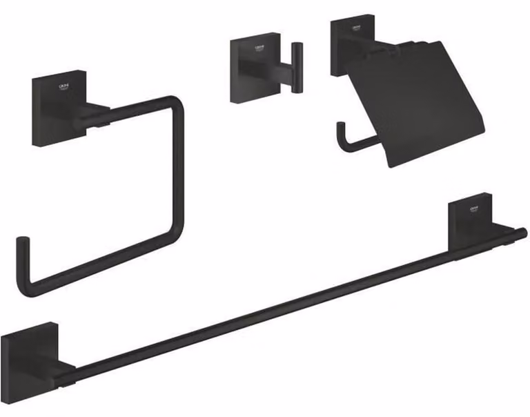 4-in-1 Accessory Set - GROHE - 411152430 - Start Cube - Matte Black