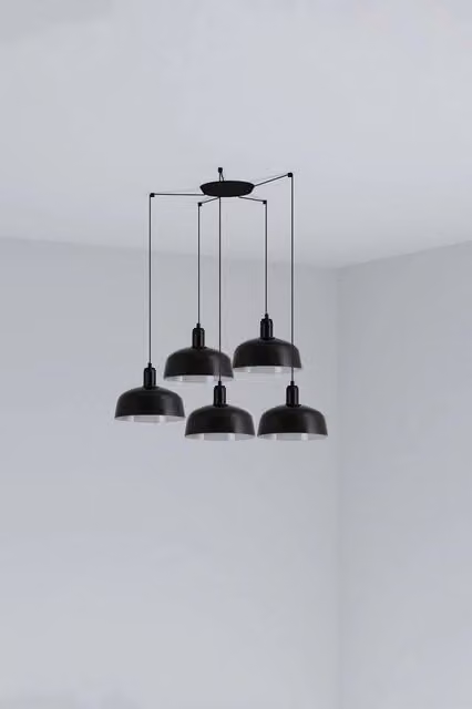 TATAWIN M metallo 5L Lampada a sospensione nera