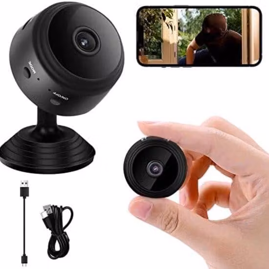 Set di telecamere di sicurezza Wi-Fi senza fili per esterni - Nero