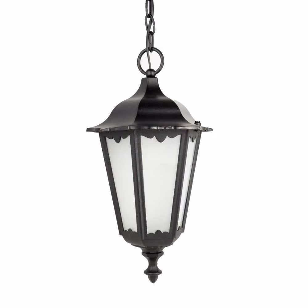 Lampada a sospensione per esterni con diametro di 24 cm 1xE27 nero IP43 SU-MA Retro K 1018/1/D
