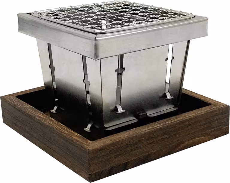 Mini griglia per carbone, in acciaio inossidabile, dimensioni 11,5 x 11,5 x 9 cm, ideale per il campeggio