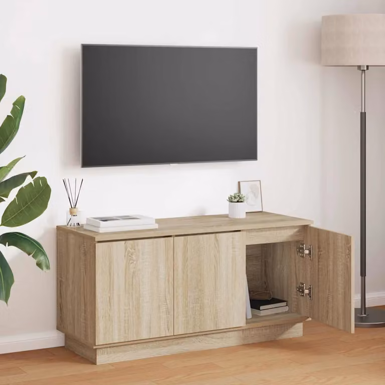 Mobile TV vidaXL moderno in legno ingegnerizzato Rovere Sonoma marrone L 100 x P 38 x H 49 cm