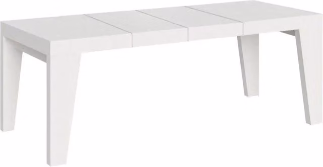 Tavolo allungabile 180/284x90 cm Naxy Premium colore bianco frassino