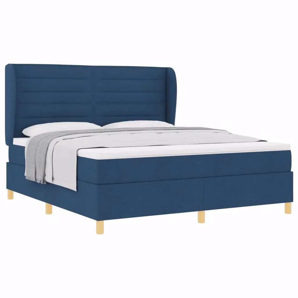 Letto ibrido con materasso blu vidaXL in tessuto e legno L/P/H: 200 x 180 x 280 cm – 2