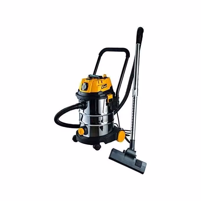 Vigour Aspiratutto in Acciaio Inox Argento con Presa per Elettroutensili 25 L 1500 W – 2