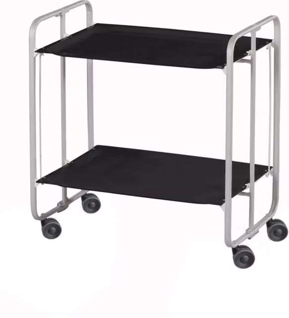 Carrello da cucina pieghevole DON HIERRO grigio con 2 ripiani e ruote L: 72,0 cm, P: 43,0 cm, H: 66,0 cm – 1