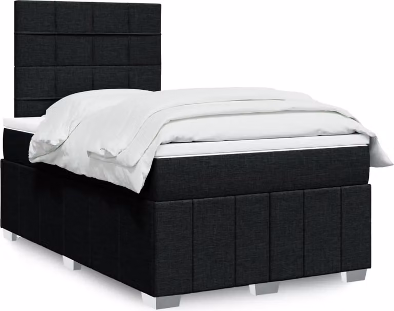 Maison Exclusive - Letto boxspring con materasso nero 120x190 cm Tessuto