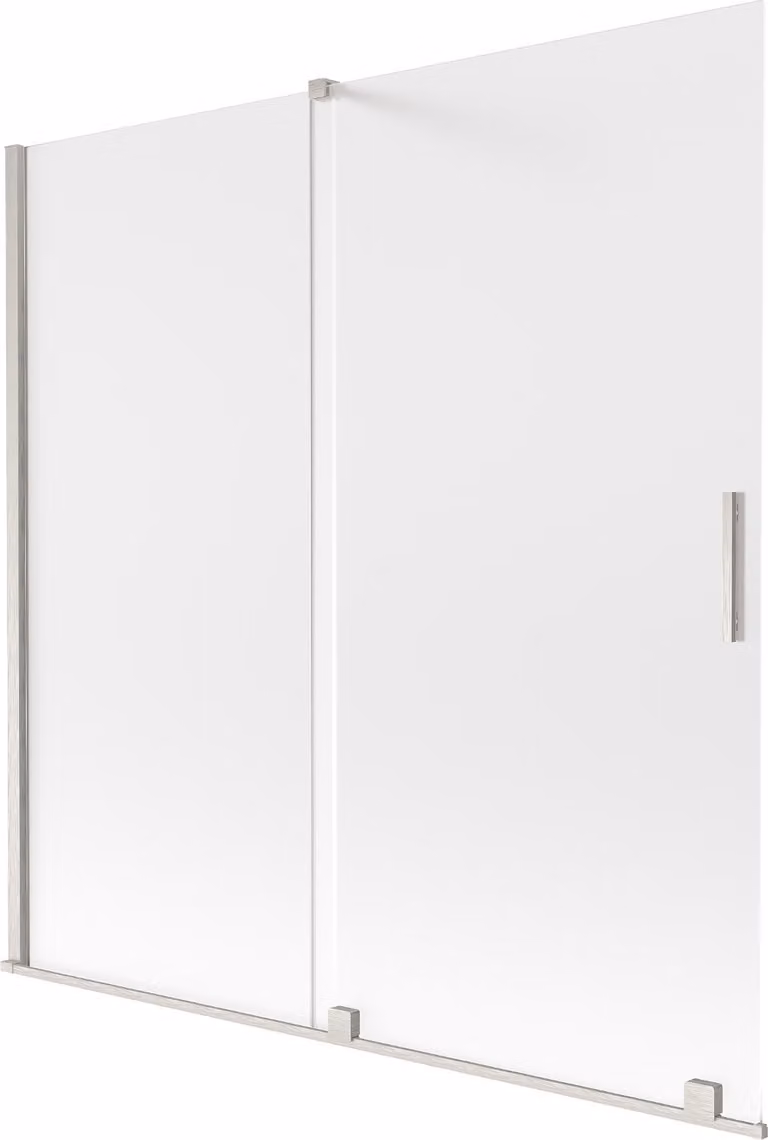 Mexen Velar paravento doccia 2 ante scorrevoli 160 x 150 cm, brina, nichel spazzolato - 896-160-000-31-97