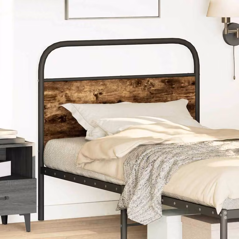 vidaXL Testiera di Ricambio Rovere Fumo 100 cm Acciaio