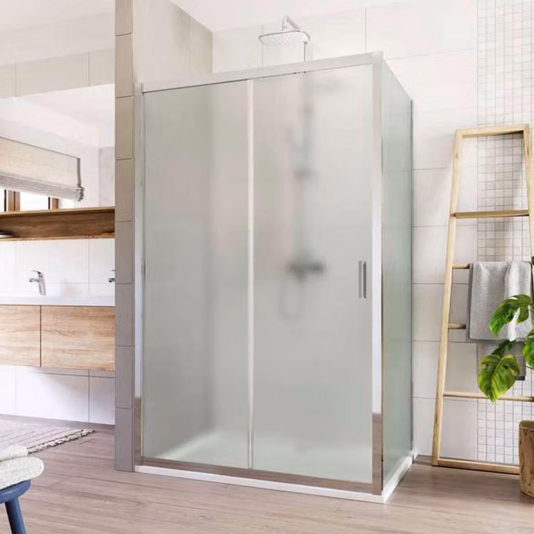 Cabina doccia Mereo, Lima, rettangolo, a scomparsa, 120x90 cm, cromo ALU, vetro Point - CK85432K