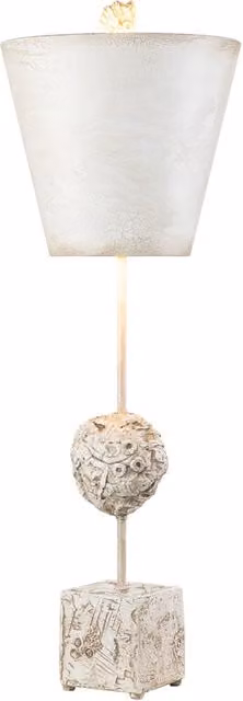Lampada da tavolo Art Déco Petra bianca E27 Flambeau