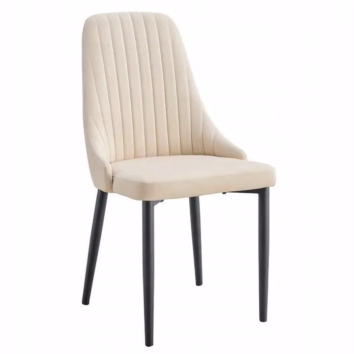 Sedia Sedia imbottita Sedie da sala da pranzo Sedia da cucina Sedia da soggiorno Beige Glamour