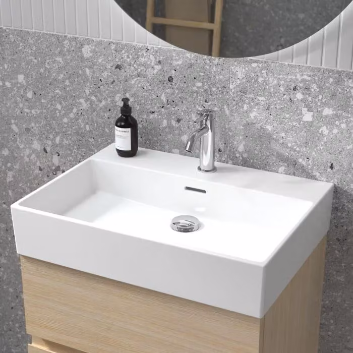 Lavabo Ideal Standard Lastani, 61,5 cm, con 1 foro per il rubinetto e sistema di troppo pieno