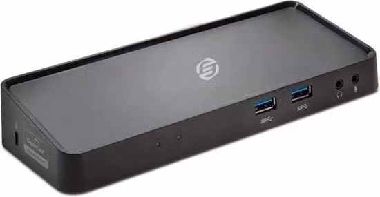 Stazione di Docking per Laptop con USB-C, HDMI, DisplayPort e supporto 4K UHD, Colore Nero
