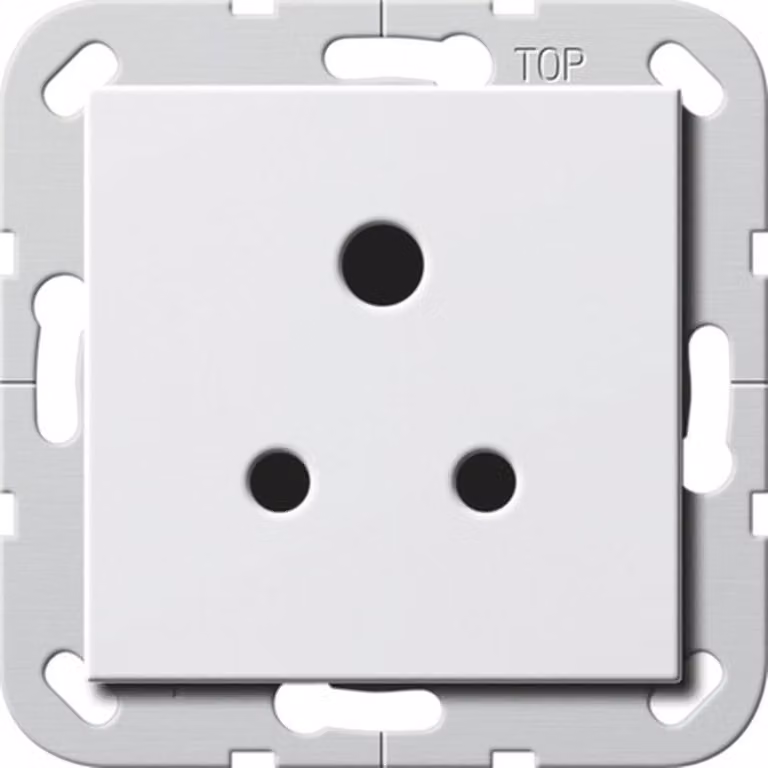 Gira 277203 Presa Round Pin 5 A Sistema 55 Bianco puro