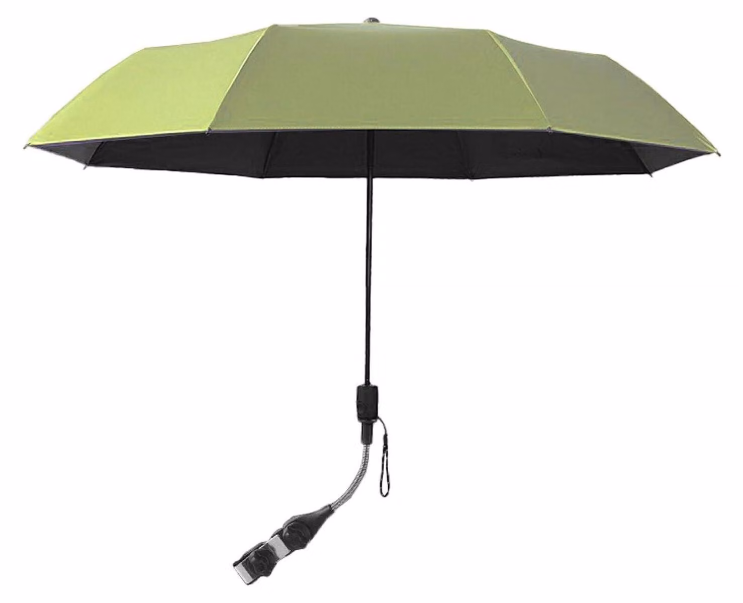 Ombrellone per sedia a rotelle con morsetto universale, regolabile a 360°, ideale per sedie a rotelle, sedie da terrazza, poltrone da spiaggia, colore verde