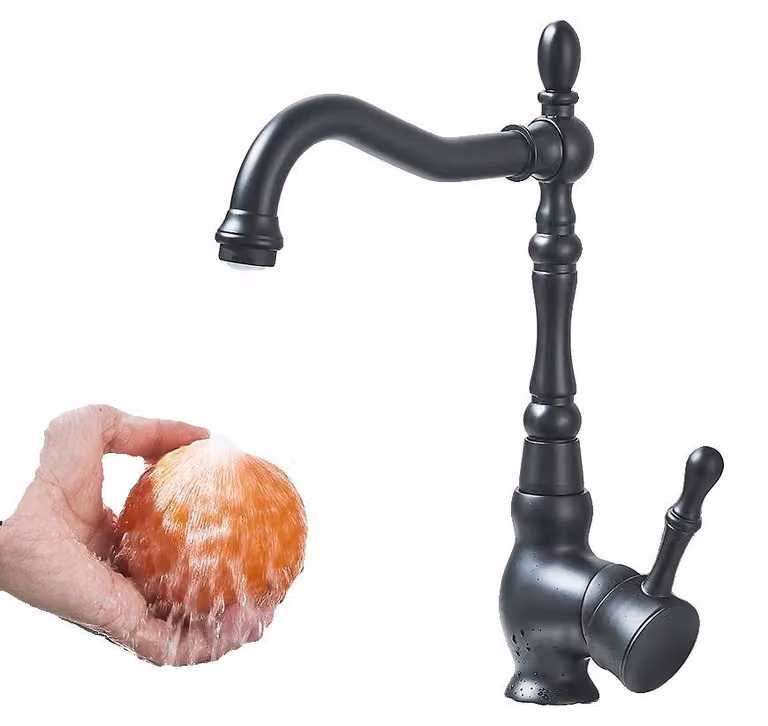 Miscelatore per lavabo, da montare a parete, con monocomando, finitura nero opaco