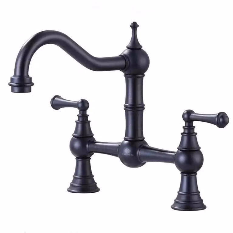 Rubinetto da cucina, lavabo, retrò, nero, CHESTER