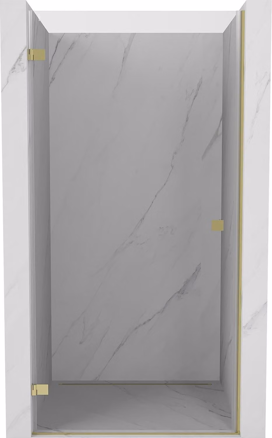 Mexen Lunar-B porta doccia battente sinistra 65 cm, trasparente, oro - 832-065-000-50-00-L