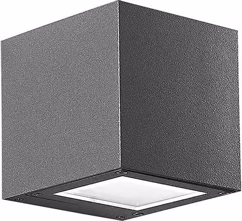 Silver Applique LED 4,5W Monoemissione Quadrata IP65 3000K Antracite - Illuminazione da Parete per Esterno in Alluminio pressofuso