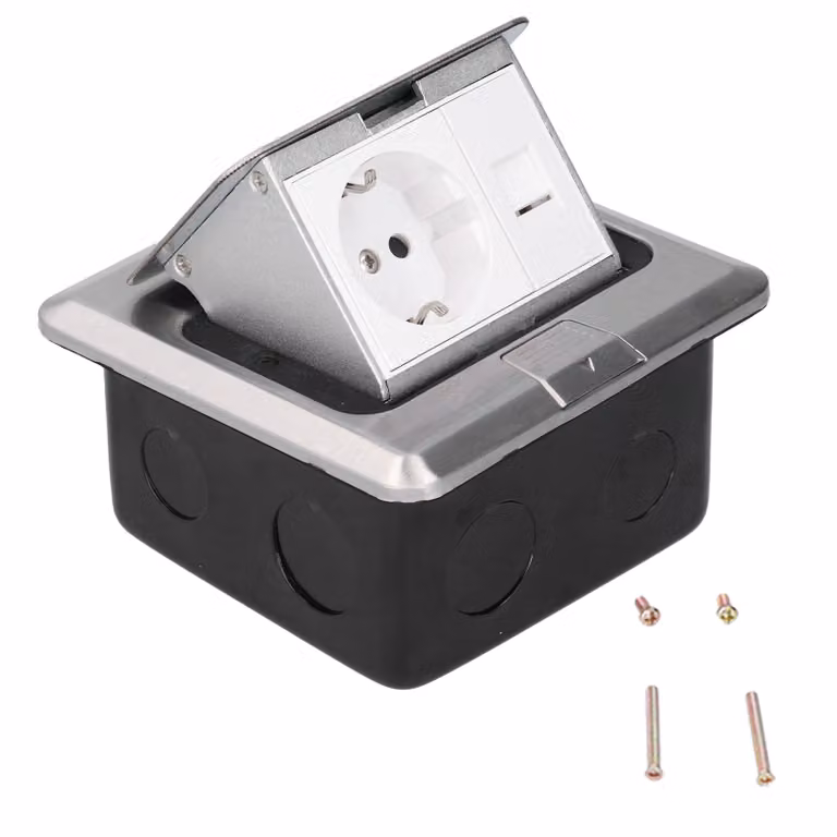 Presa di terra standard in acciaio inox Presa a pavimento incassata con utensile di installazione AC