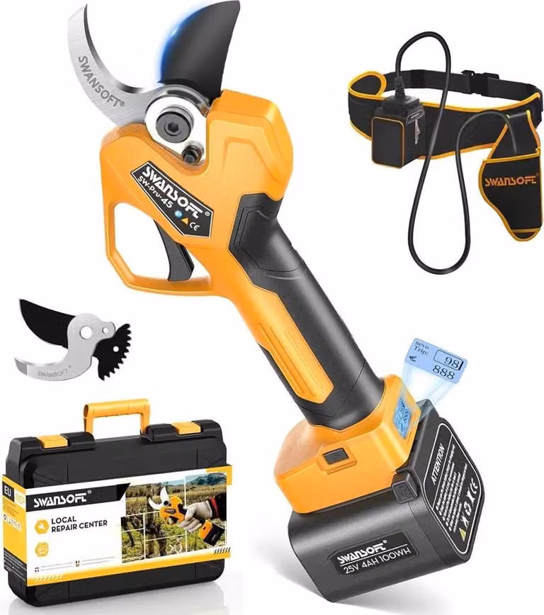 Tagliasiepi elettrici, motore brushless, sistema a doppia batteria, tagliasiepi, due batterie