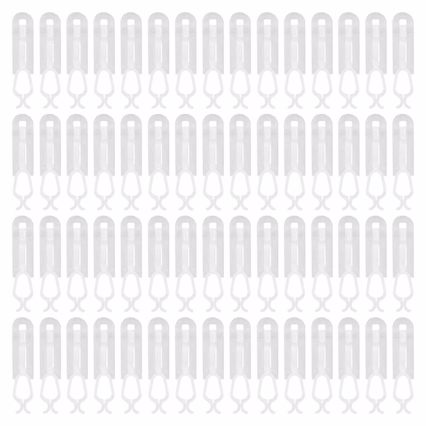 Clip luminosi natalizi per grondaie, 60 pezzi, colore bianco, in plastica