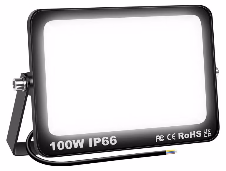 Faretto a LED da 100W, grado di protezione IP66, 8000 lumen, 6000K, luce bianca simile alla luce diurna, per uso esterno