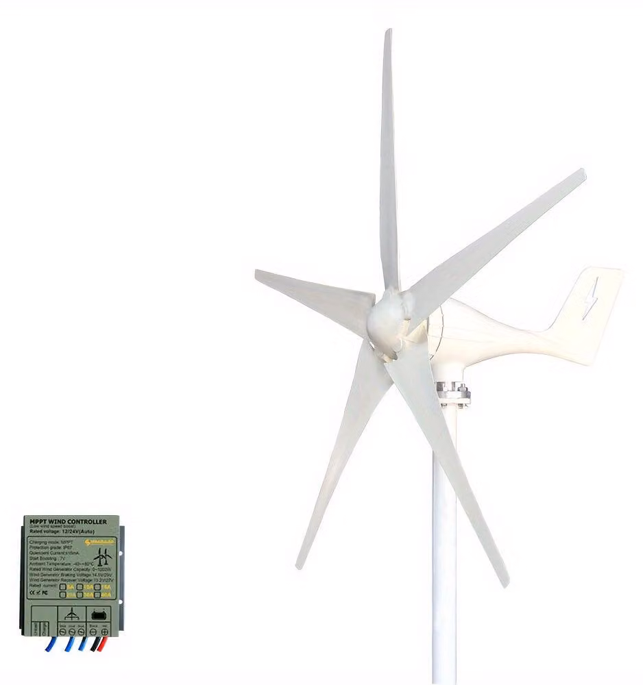 Turbina eolica - Generatore eolico - Turbina eolica orizzontale - Generatore di energia eolica - 12V, 5 pale