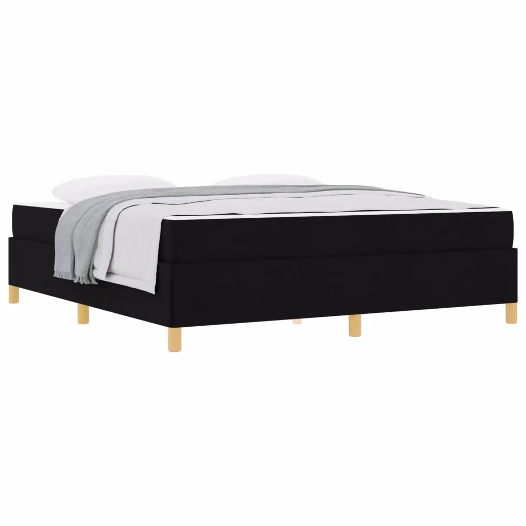 Struttura letto con materasso vidaXL in tessuto nero con cassetti L: 180 cm, P: 200 cm, H: 203 cm – 2