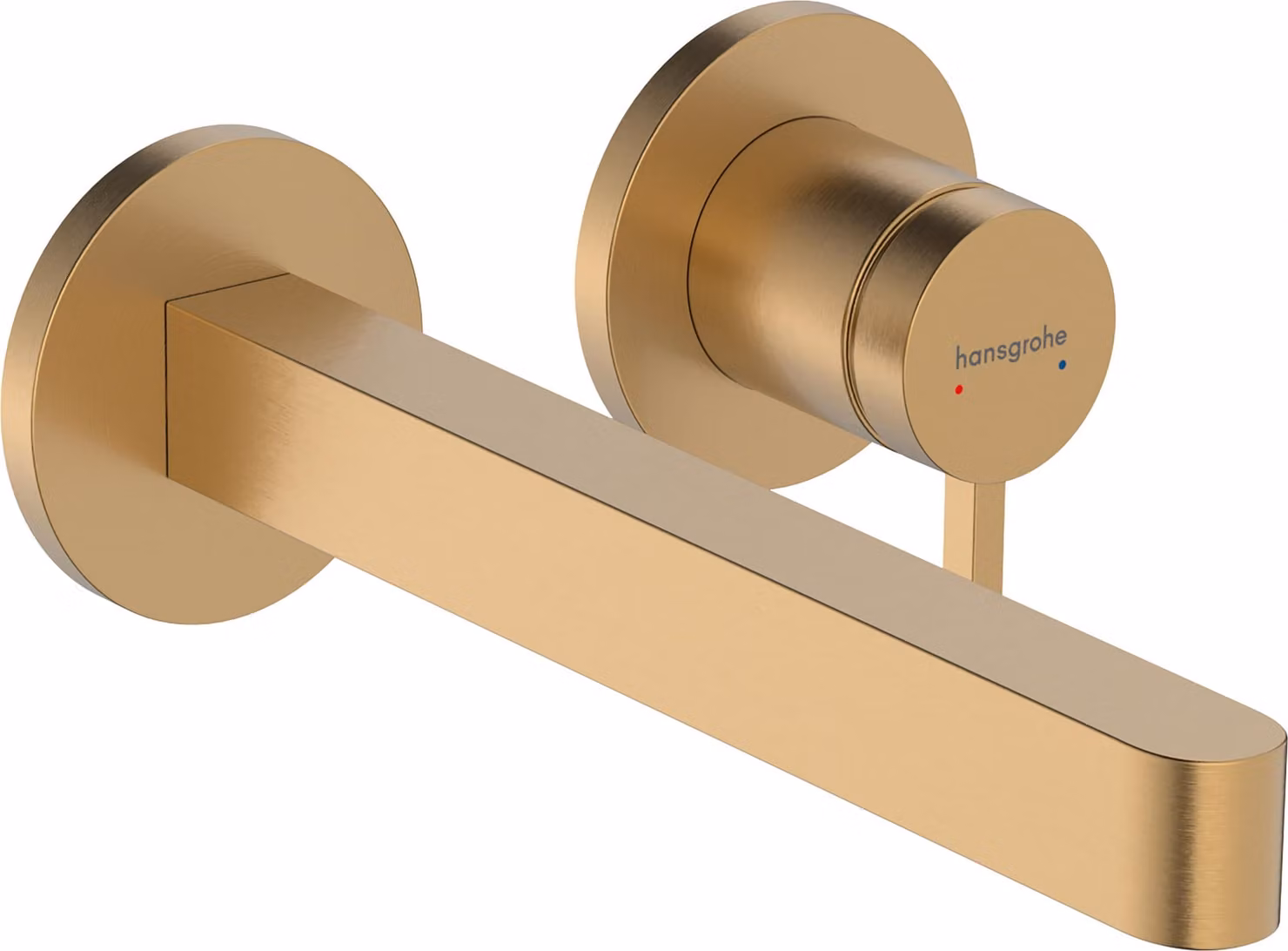 hansgrohe Finoris Mitigeur monocommandé pour lavabo encastré pour montage mural avec bec 22,5 cm, saillie 228 mm, 76050140, 76050140