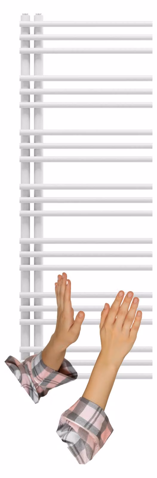 Granitan - Radiatore da bagno - Scaldasalviette - 140x50 cm - Bianco - Scaldasalviette - MILO