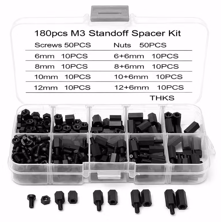 Set di 180 distanziatori in nylon M3 per PCB e schede madri