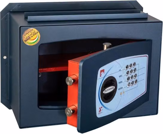 Cassaforte a muro Technomax BGT/4 con apertura elettronica, porta da 10 mm, colore antracite, L/P/H: 39 x 27 x 19,7 cm
