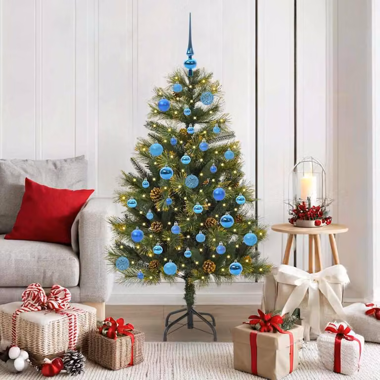 Maison Exclusive - Albero di Natale artificiale pieghevole con pigne, 150 cm