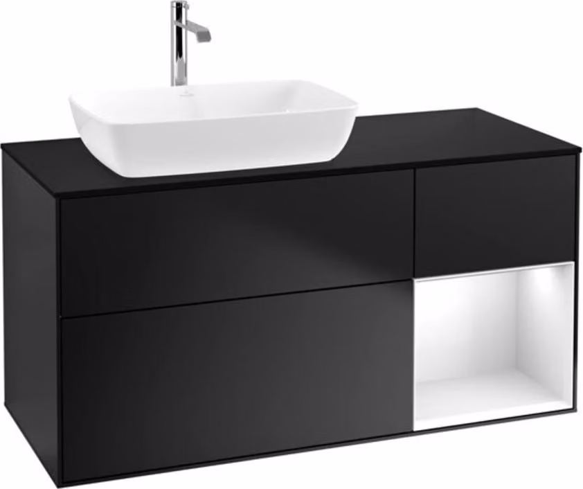 Mobile V&B Finion 120 cm, Pl b m, Rg glo wh. Lac, bla m Lac